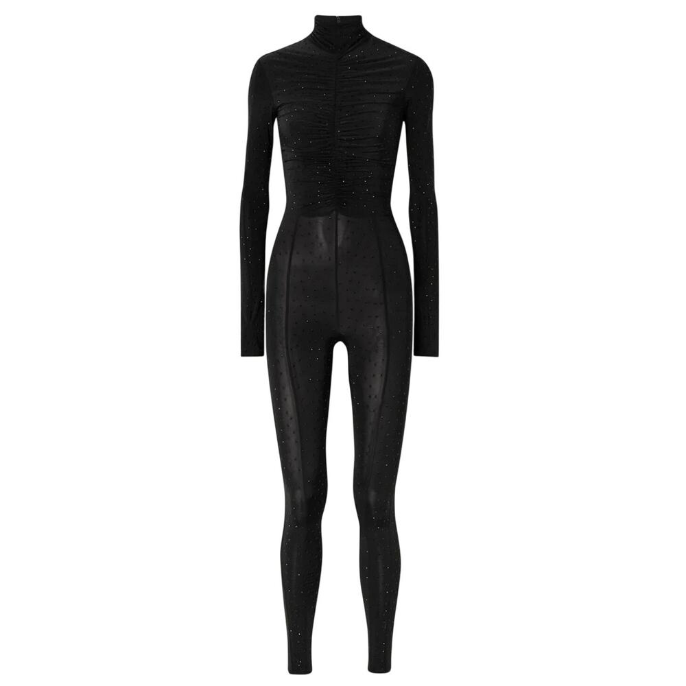 Alex Perry Embellished Black Cove Jumpsuit Size UK 8 / US 4